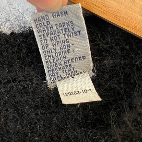 Vintage Gap Mohair Blend Crewneck Sweater M Y2K Oversize Minimalist Black Grunge - Picture 5 of 10
